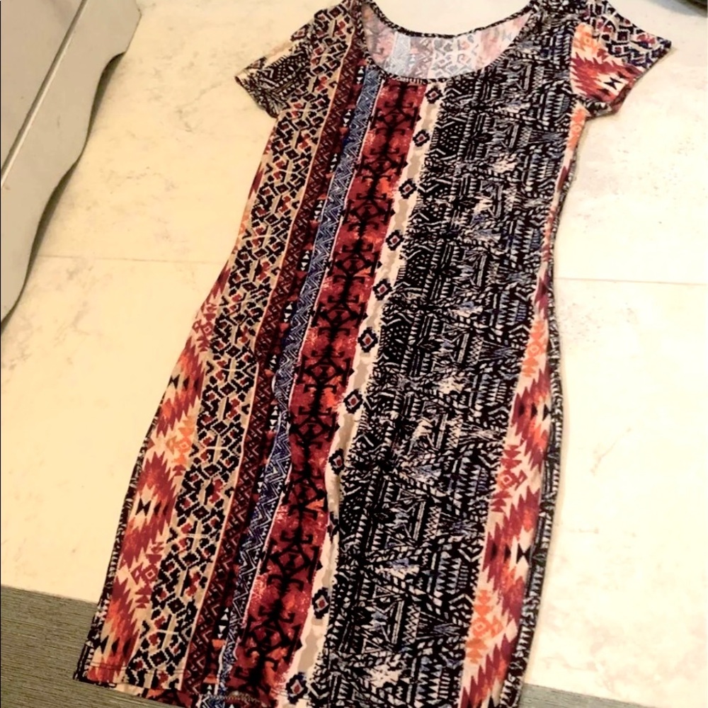 Aztec Soft and Stretchy Bodycon Dress